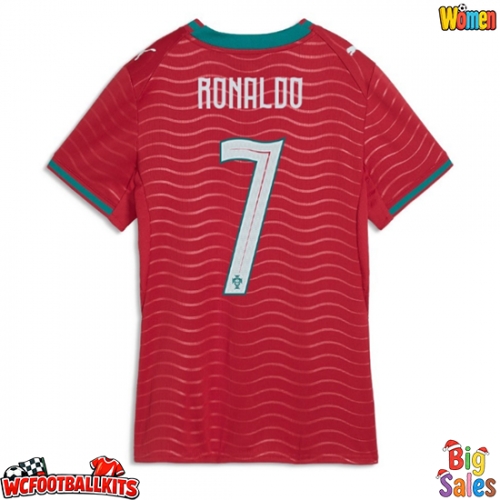 Portugal Cristiano Ronaldo #7 Replica Home Stadium Shirt for Women World Cup 2026 Short Sleeve
